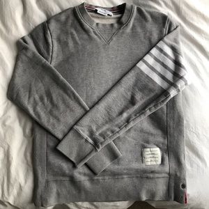 Thom Browne 4-Bar StripeCashmere Shell Sweatshirt